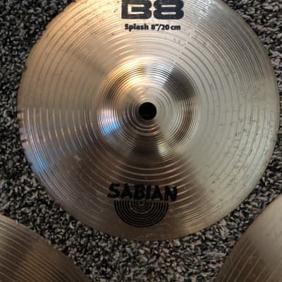 Sabian 8” splash, 15" & 17” B8 Thin Crash Cymbal 1990 - 2010 - Natural image 5