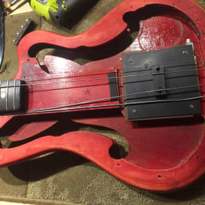 Ampeg AEB-1 Fretted Bass Redburst 1960s image 12