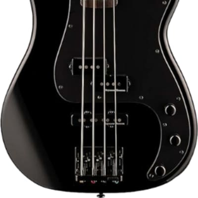 ESP LTD Surveyor '87 4-String Bass Guitar, Macassar Ebony Fingerboard, Black image 2