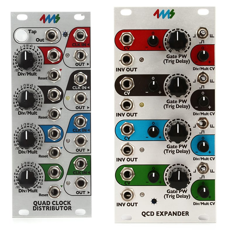 4ms Quad Clock Distributor Eurorack Module Bundle with 4ms QCD