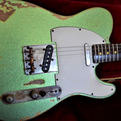 American Fender Telecaster Custom  Heavy Relic Green Sparkle image 25