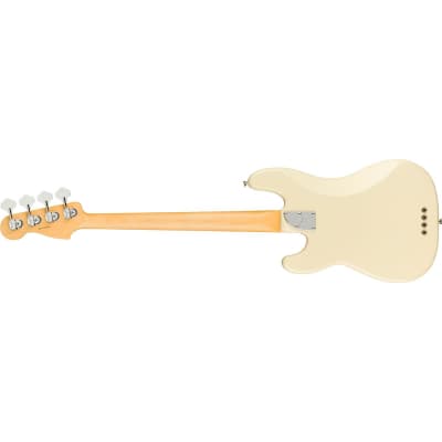 Fender American Professional II Precision Bass Guitar, Maple Fingerboard, Olympic White image 2