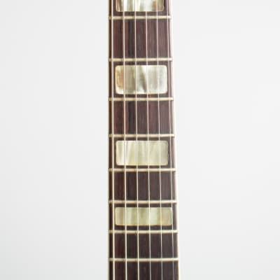 Silvertone Model 1445L Thinline Hollow Body Electric Guitar, made by Kay,  c. 1962, black hard shell case. image 8