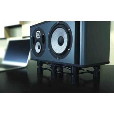 IsoAcoustics Aperta Series Isolation Speaker Stands with Tilt Adjustment: Aperta300 (11.8" x 7.9") Black (Single) image 2