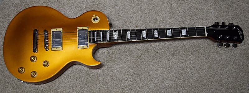Austin AS6PGT Solid Body LP-Style Electric Guitar Gold Top