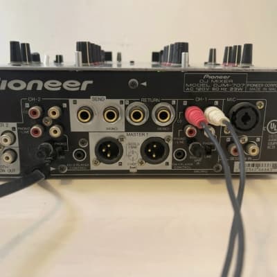 Pioneer DJM-707 Professional 2Channel DJ Mixer Working Power and Speakers Cords image 5