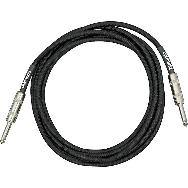 DiMarzio EP1710SSBK Overbraid 1/4" TS Instrument Cable - 10' image 1