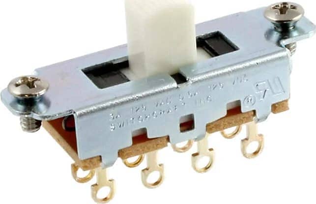 Switchcraft® On-Off-On Slide Switch for Mustang®White knob, | Reverb
