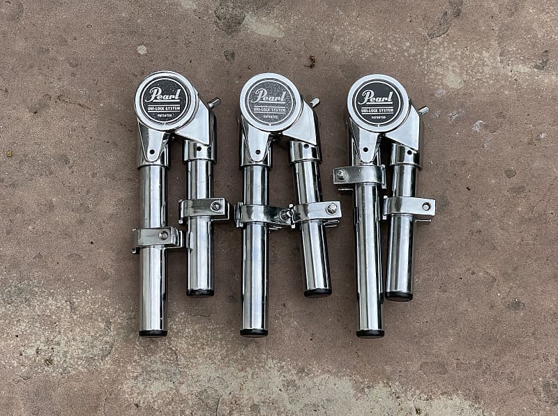 3 Pearl Short Tom Holder Arms UniLock Chrome Reverb