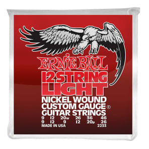 Ernie Ball 2233 Nickel 12-String Light Electric Guitar Strings, .009/.009 - .046/.026