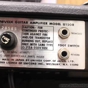 Univox Model U150R Vintage MIJ 2x10" Combo Guitar Amp w/ tremolo image 3
