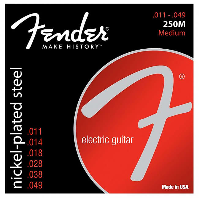 FENDER 250M Super 250s Medium 011-049 Saiten für E-Gitarre. Nickel Plated Steel. image 1