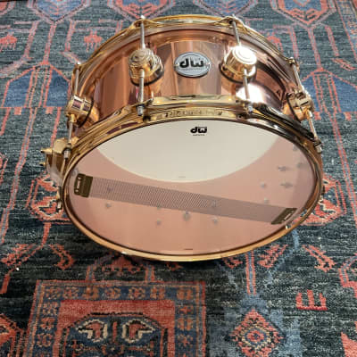 DW DRVN6514SPG 6.5X14 inch Brass Polished Snare Drum image 7