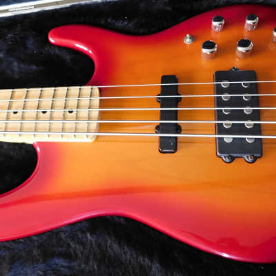 Carvin  B5 5 String Bass Guitar Trans Red ! for sale