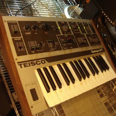 Teisco 60F 1980 Silver metallic & black Teisco Synthesizer Vintage Analog Mono Synth RARE image 1