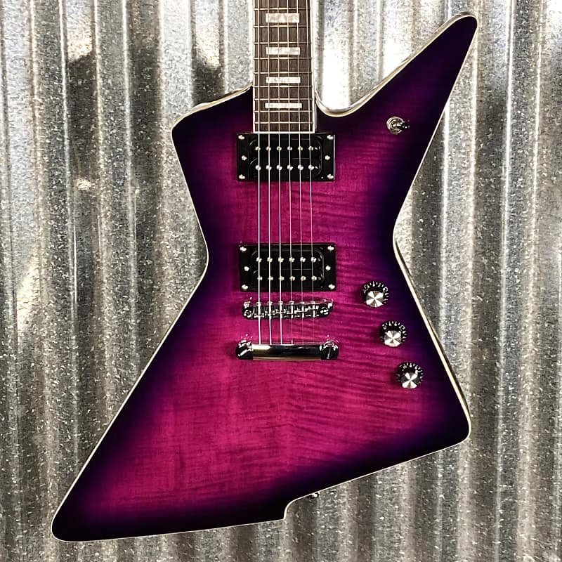 Westcreek Revenge Explorer Flame Transparent Purple Burst | Reverb