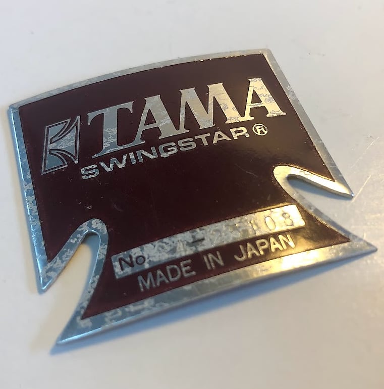 Tama Swingstar Drum Badge Vintage Japan 80s Red No Gromit Reverb