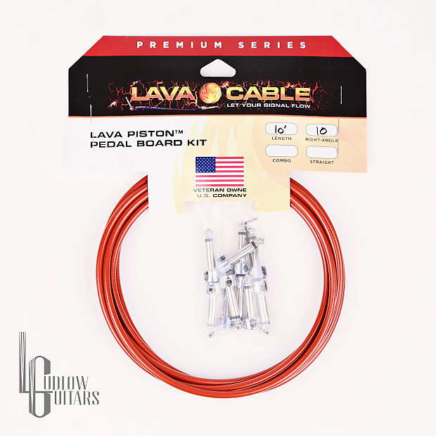 Lava Cable Piston Series Solder-Free Right Angle 10' Cable Pedal Board Kit image 1