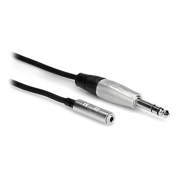 Hosa HXMS-025 REAN 3.5mm TRS Female to 1/4" TRS Male Pro Headphone Extension Cable - 25' imagen 1