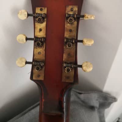 vintage acoustic guitar 1950 italy unknown maker manouche gipsy Catania di mauro style image 3