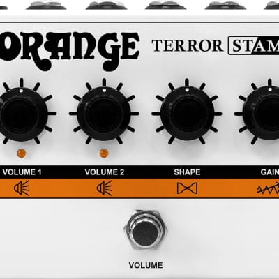Orange Terror Stamp Valve Hybrid Electric Guitar Amp Pedal, 20 Watts, White image 1