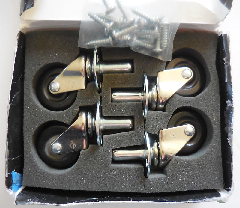 Ernie Ball Amplifier 4 Pack Caster Set Deluxe PopIn Socket Reverb