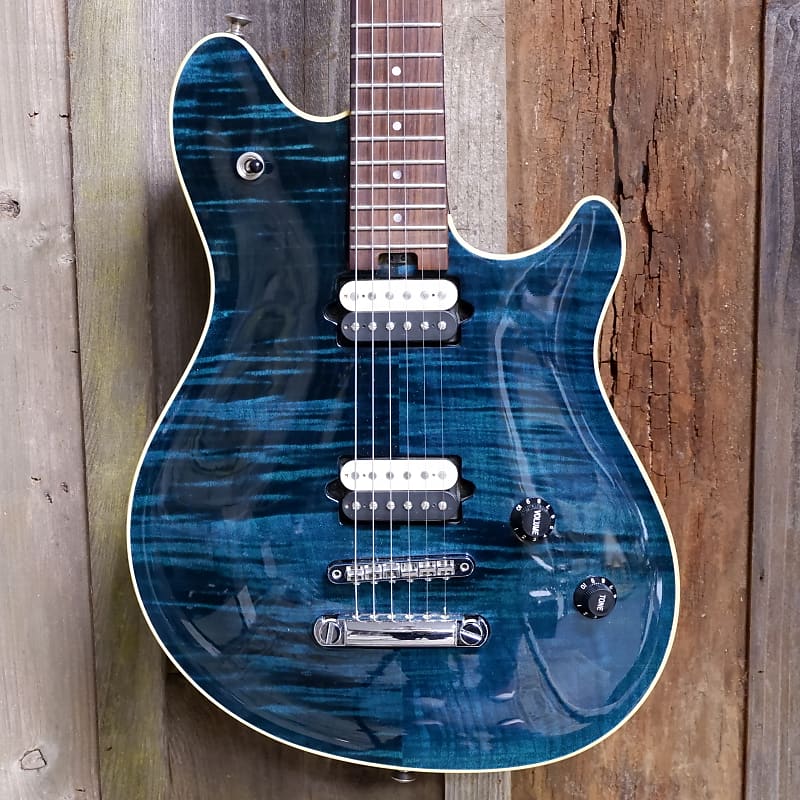 Peavey Evh Wolfgang Custom Deluxe 2002 Blue Flametop W Reverb