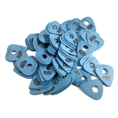 Everly Star Guitar Picks 72 Pack 1.00mm Blue for sale