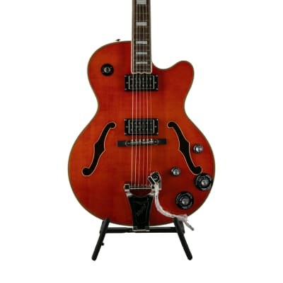 Epiphone Emperor Swingster Hollowbody Electric Guitar, RW FB, Sunrise Orange (NOS), 18012302990 image 4