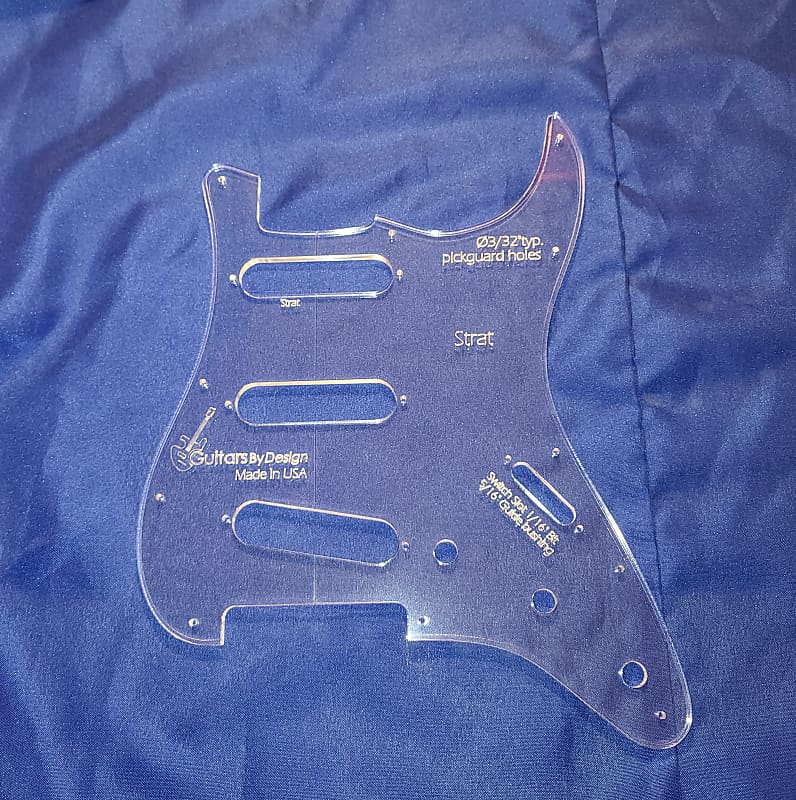 Standard USA Strat Guitar Pickguard Template Acrylic Reverb Standard USA Strat Guitar Pickguard Template Acrylic Reverb