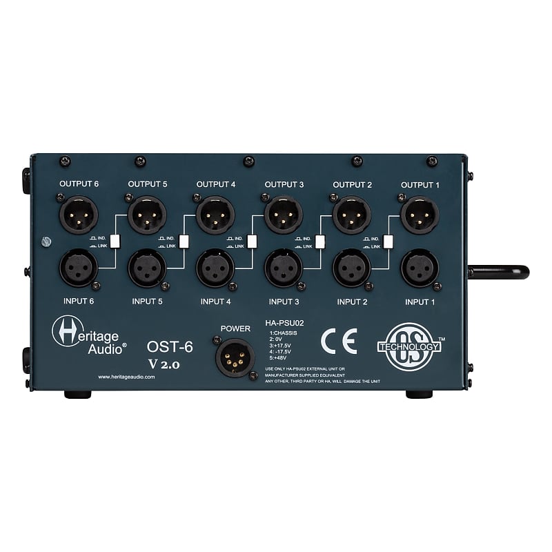 Heritage Audio OST-6 V2.0 - 6 Slot 500 Series Rack | Reverb
