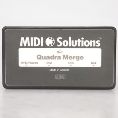 MIDI Solutions Quadra Merge 4-In 1-Out MIDI Message Combiner w/ 4 Cables #38700 image 1