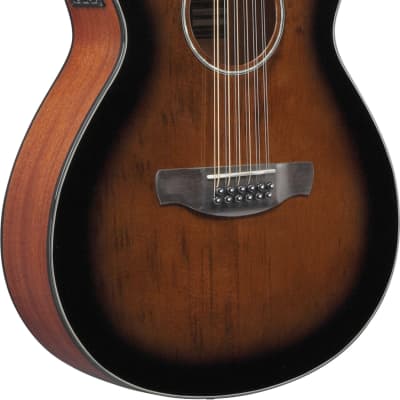Ibanez 12 String Acoustic Electric Guitar AEG5012DVH Dark Violin Sunburst image 3
