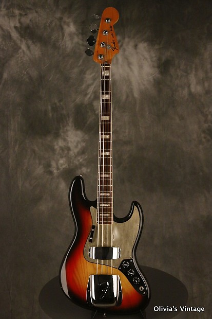 original 1977 Fender JAZZ BASS Sunburst w/GOLD pickguard