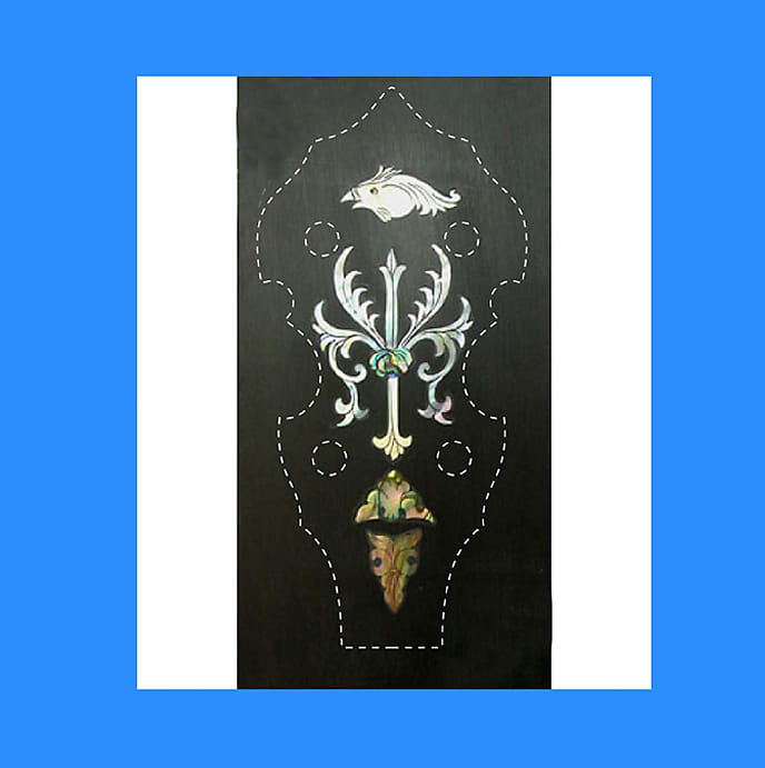 Bruce Wei, Banjo Part Rosewood Headplate w/MOP Art Inlay Reverb