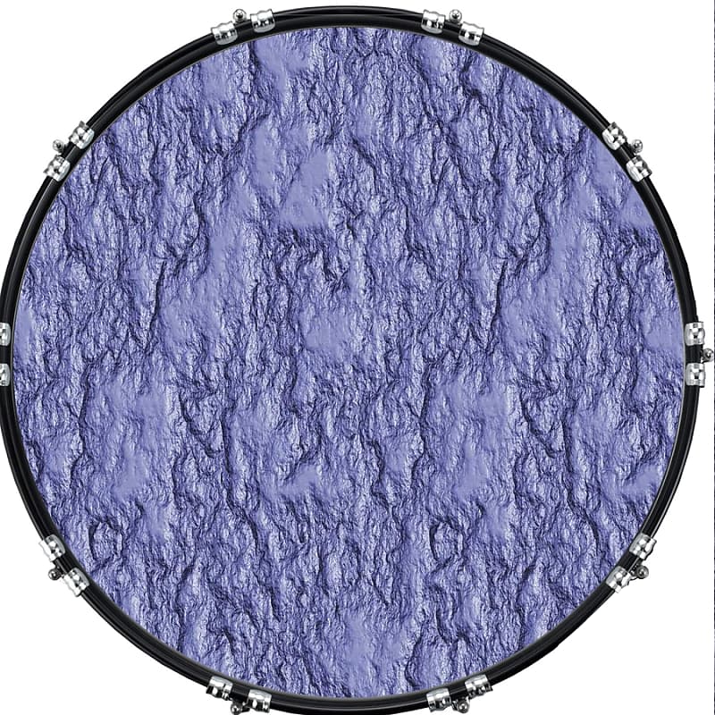 Custom Graphical 22 Kick Bass Drum Head Skin -Embossed Purple