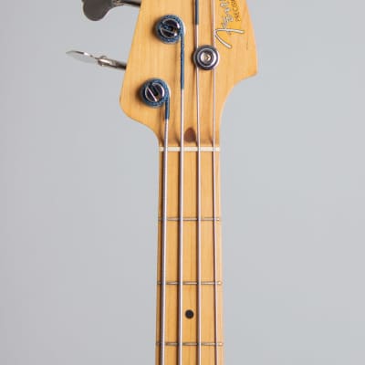 Fender  Precision Bass Solid Body Electric Bass Guitar (1958), ser. #32014, tweed hard shell case. image 5