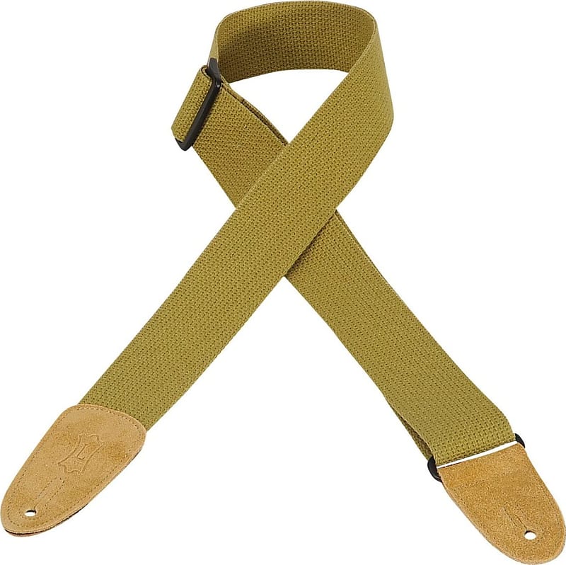 Levy's MC8-TAN 2" Cotton Guitar Strap with Suede Ends, Tan image 1