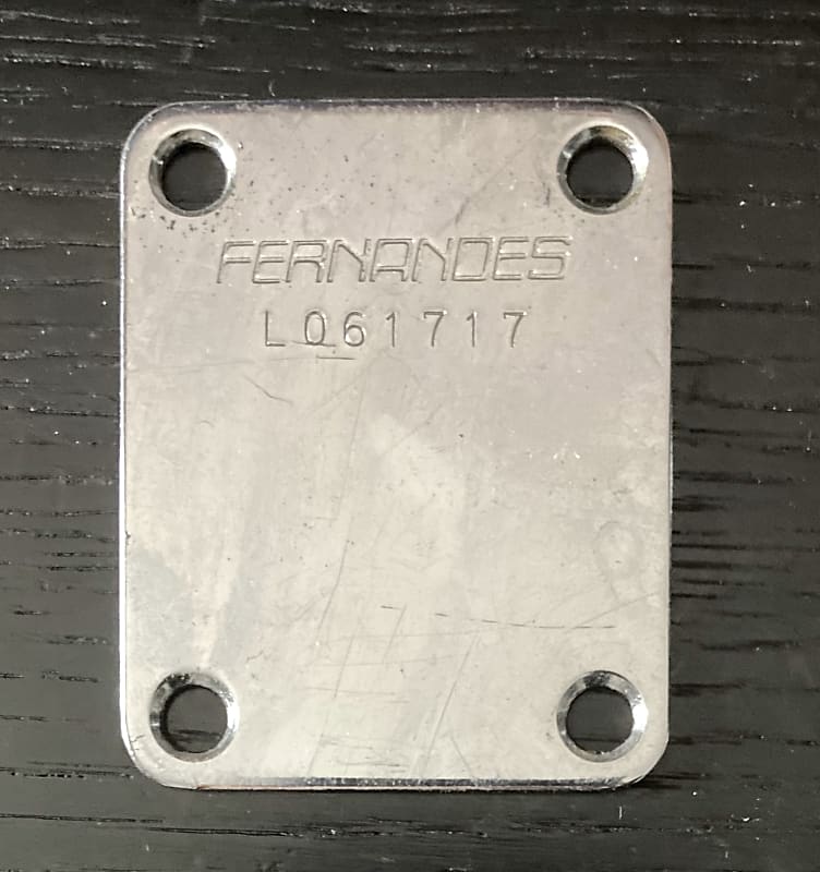 Fernandes L-series Neck Plate 1980s - Chrome image 1