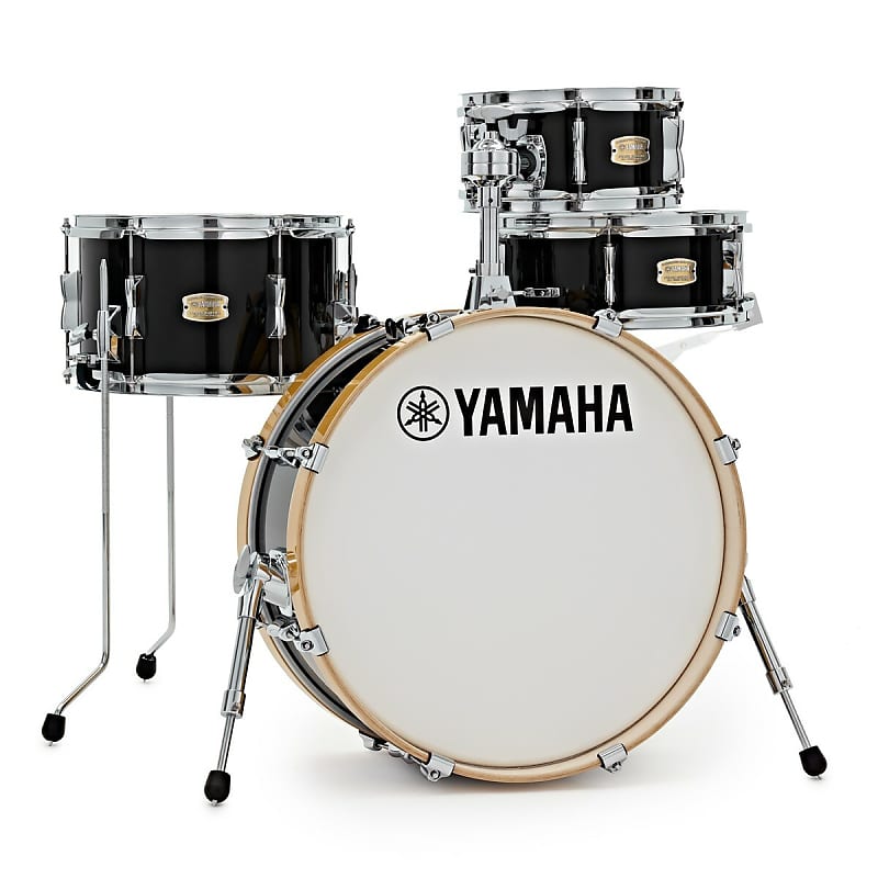 Yamaha Stage Custom Hip 4pc Drum Set 20/13/10/13 - Raven Black image 1