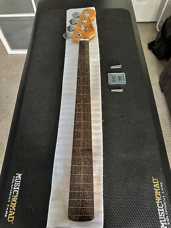 Fender Squier Fretless Jazz Bass Neck With Extras Reverb