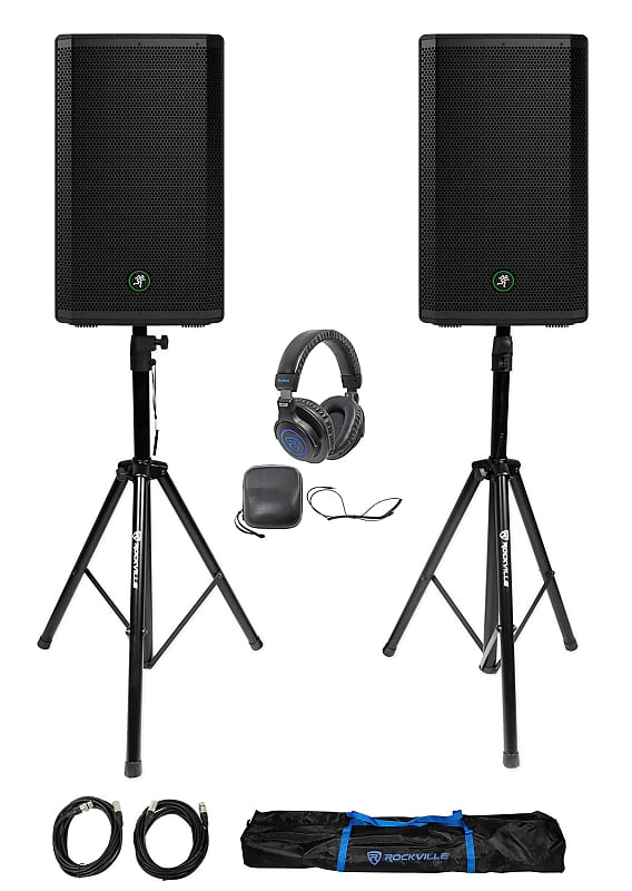 2 Mackie Thrash212 12" 1300W Powered DJ PA | Reverb
