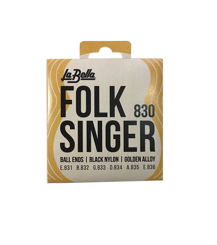 La Bella Guitar Strings Folk Singer 830 Ball End Nylon for Folk