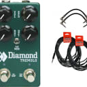 Diamond Tremolo Optical Tremolo / Chopper Effects Pedal w/ 4 Cables