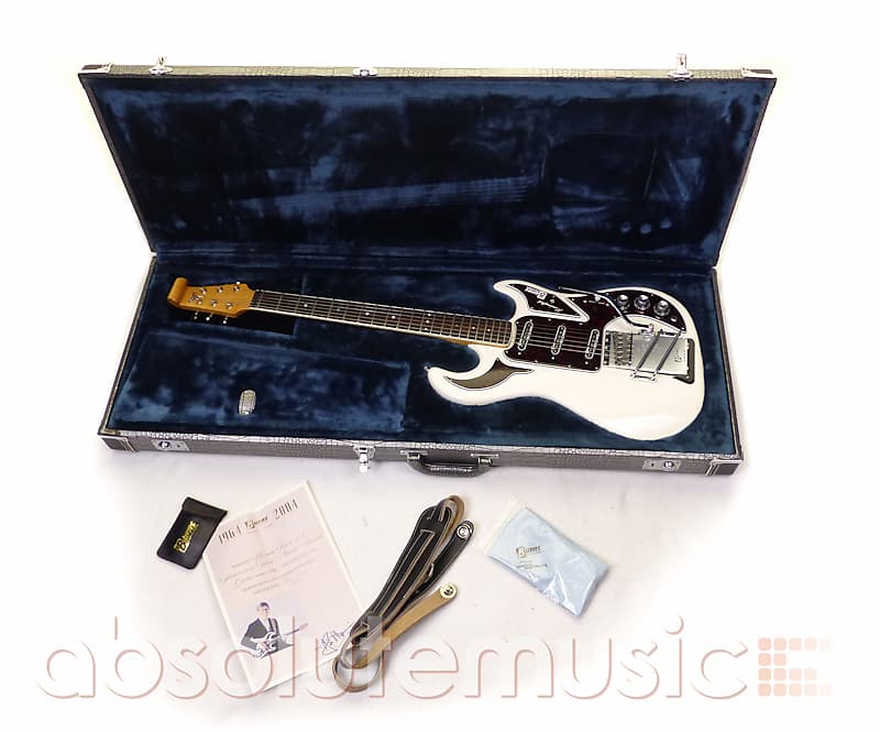 Burns Hank Marvin 40th Anniversary Electric Guitar, White w Case /  Certificate