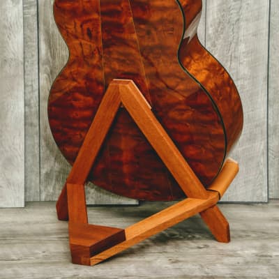 Acoustic Guitar Stand Mahogany and Maple, Classical Guitar, Boutique Wood Guitar Stand image 2