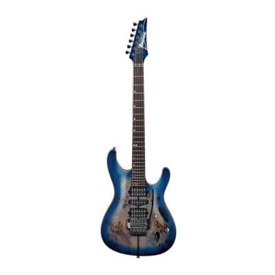 Ibanez S Premium 6-String Electric Guitar with Bag (Cerulean Blue Burst) image 1