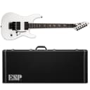 ESP LTD M-1000 Ebony Snow White Electric Guitar + Hard Case M1000 M-1000E