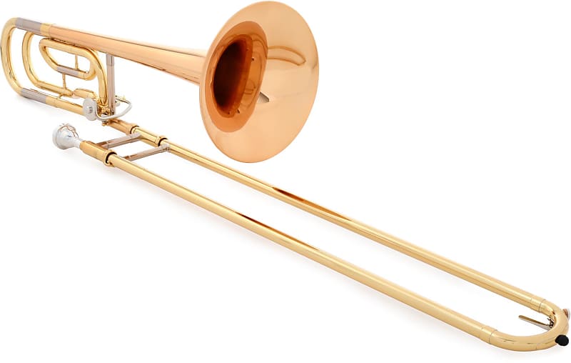 Yamaha YSL-448G Intermediate Trombone - F-Attachment - Clear Lacquer - Gold Brass Bell image 1