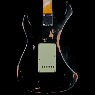Fender Custom Shop Alley Cat Stratocaster 2.0 Heavy Relic Rosewood Board HSS Vintage Trem Black image 5